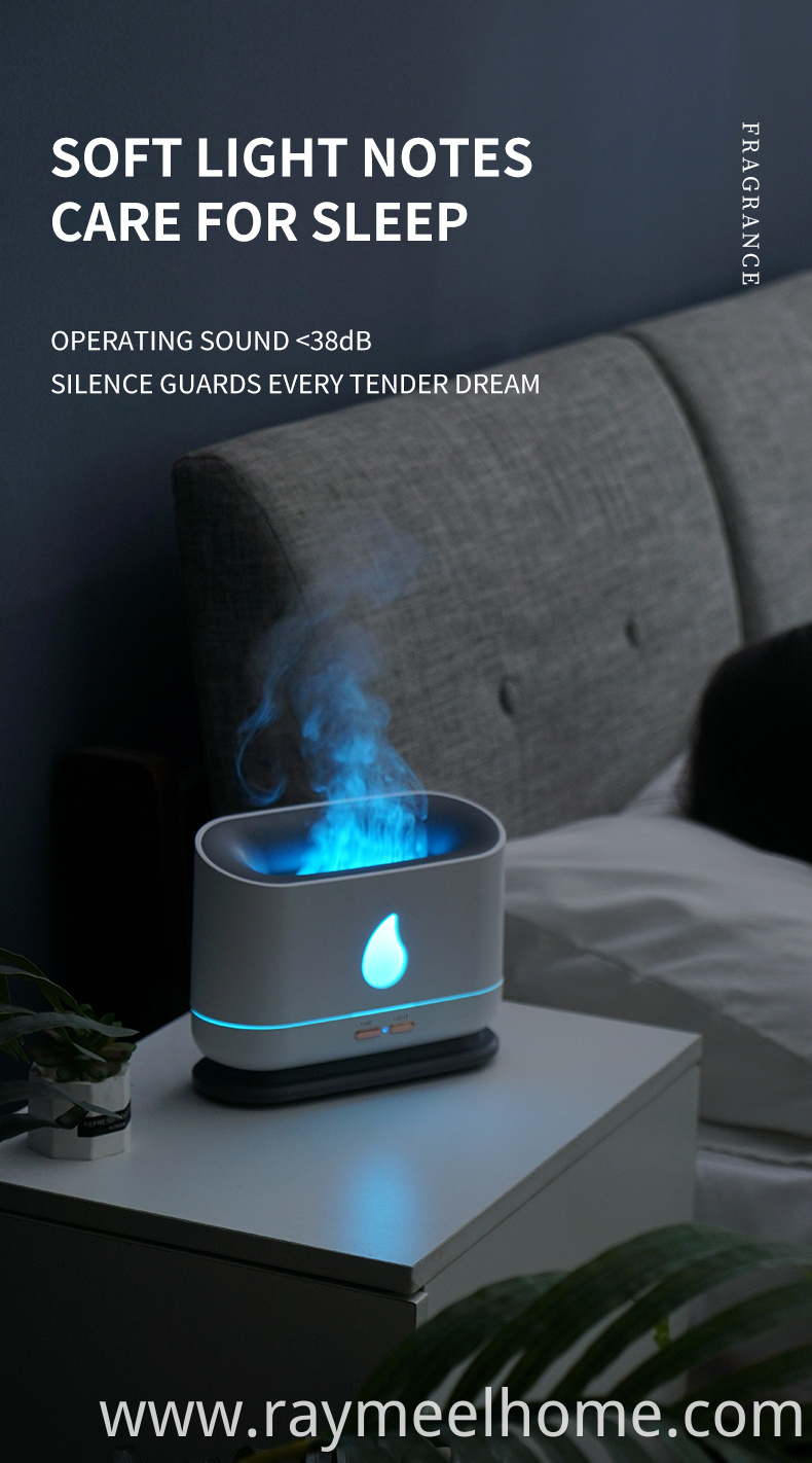 USB 200ml Aroma Essential Oil Diffuser Flame Air Humidifier Aroma Diffuser